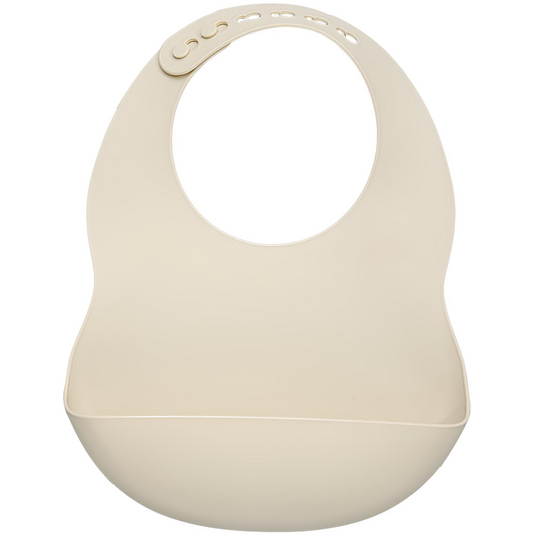 Bavoir bébé silicone beige