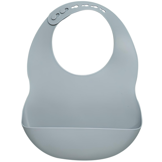 Bavoir bébé silicone gris