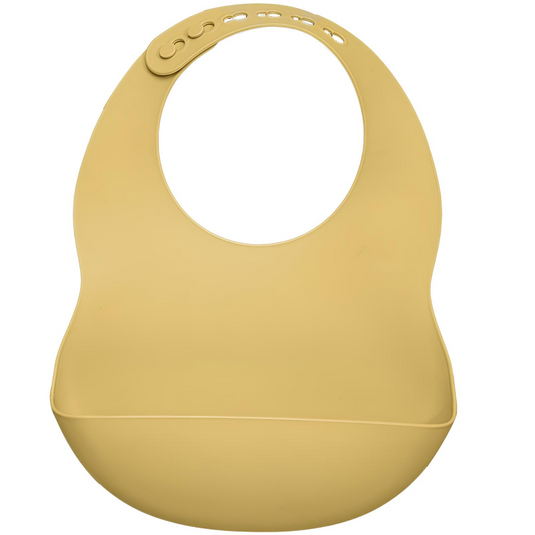 Bavoir bébé silicone jaune