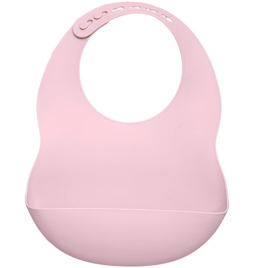 Bavoir bébé silicone rose