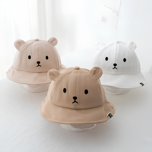 Chapeau pour bébé en coton avec oreilles d'ours -  Choupinours®