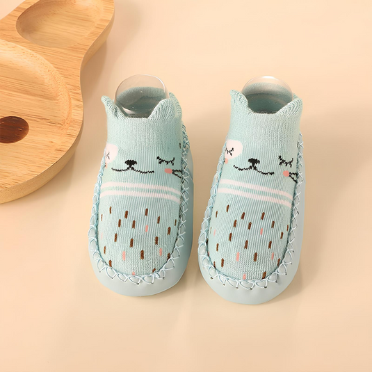 Chaussettes antidérapantes avec semelle souple pour bébé