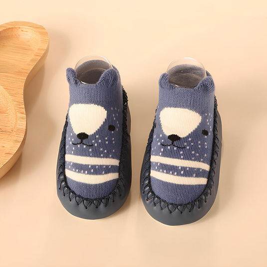 Chaussettes antidérapantes avec semelle souple pour bébé