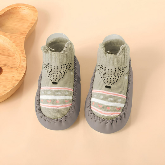 Chaussettes antidérapantes avec semelle souple pour bébé