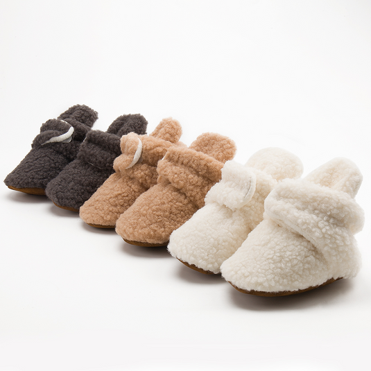 Chaussons souples pour bébé en coton doux