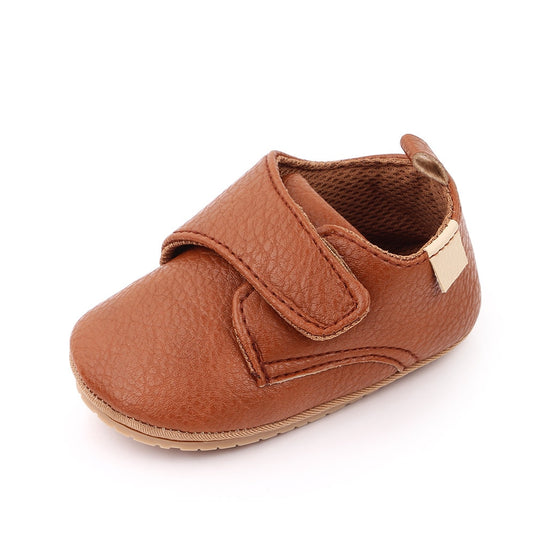 Chaussures pour bébé en cuir souple avec semelle antidérapante