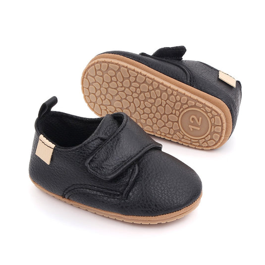 Chaussures pour bébé en cuir souple avec semelle antidérapante