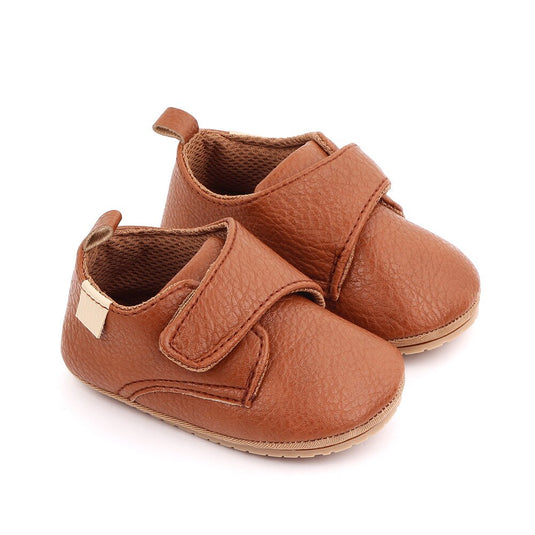 Chaussures pour bébé en cuir souple avec semelle antidérapante