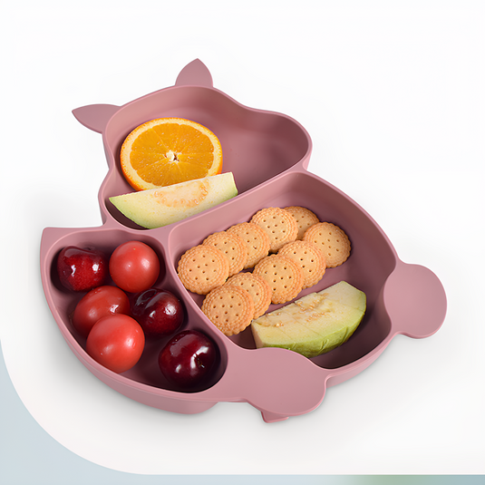 Coffret repas pour bébé en silicone - Lot de vaisselle