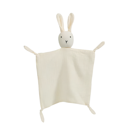 Doudou bébé lapin en coton doux