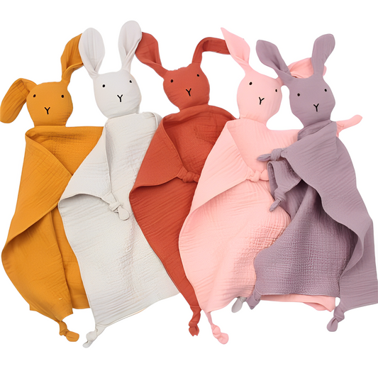 Doudou lapin personnalisé pour bébé en coton