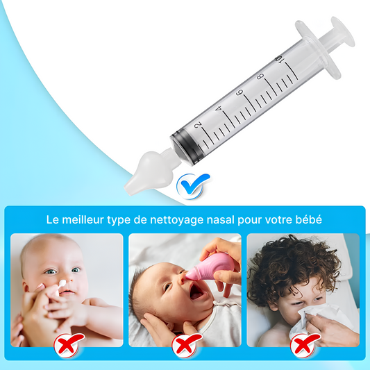 Mouche bébé - Aspirateur manuel pour nettoyage nasal - Lot de 2