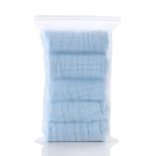 Serviette de bain bébé coton bleu